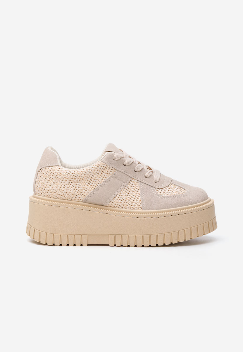 Michele bézs telitalpú platform sneaker