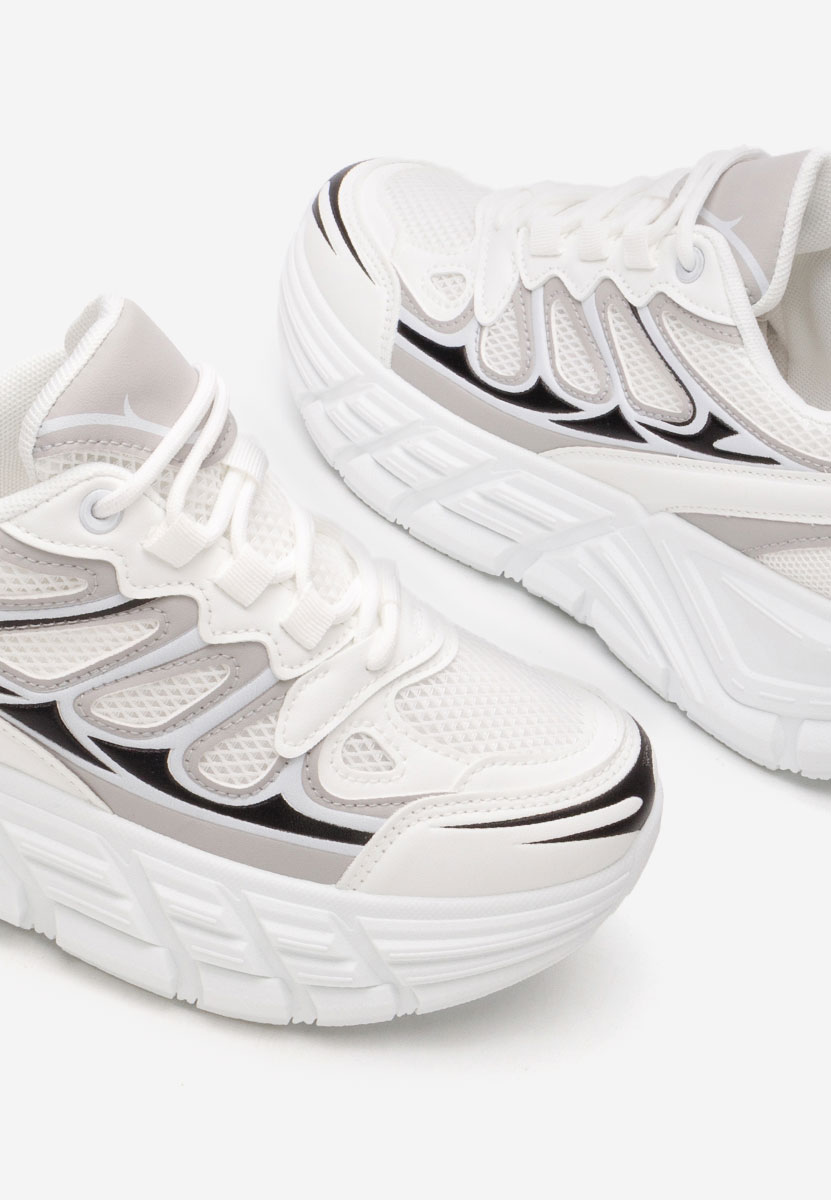 Amberly fehér platform sneaker cipő 