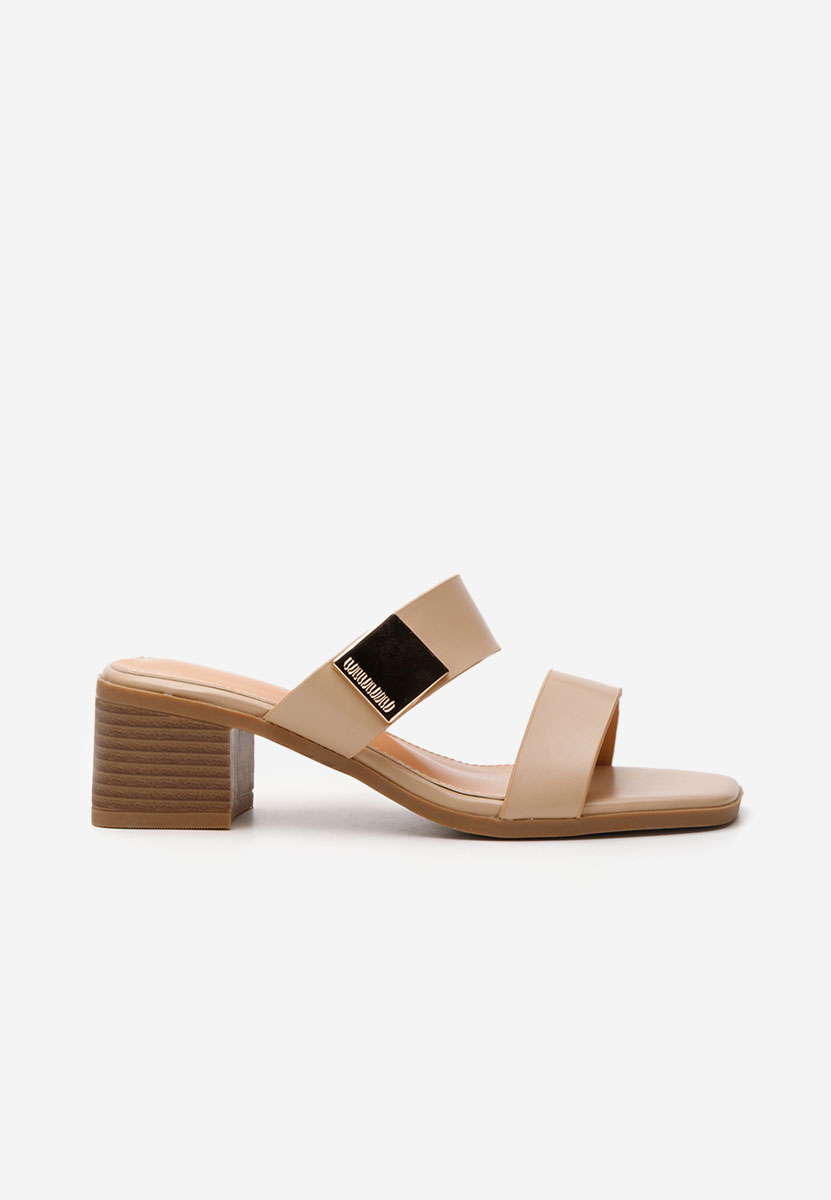 Hershel khaki magassarkú papucs