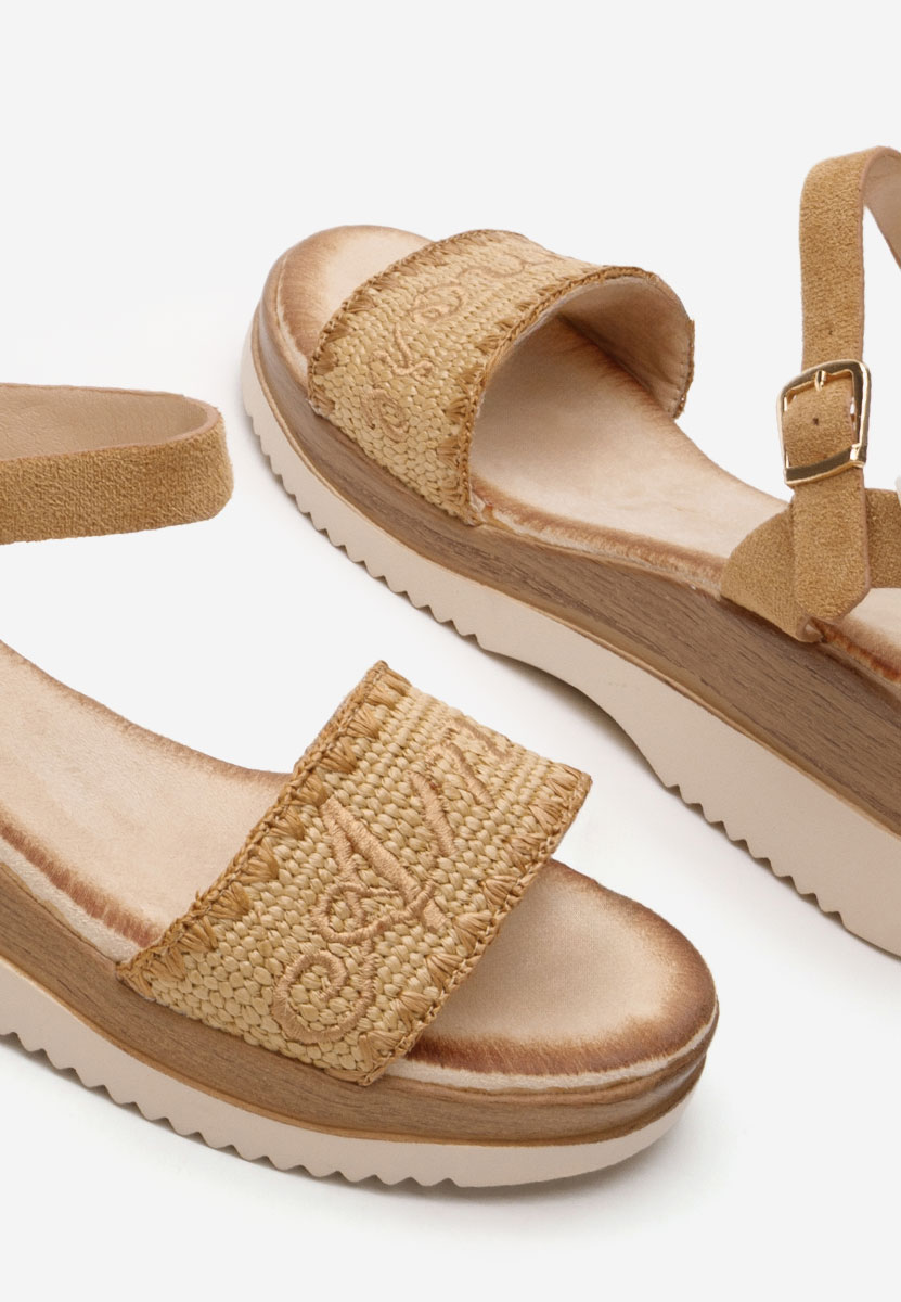 Lavone camel ortopédikus talpú szandál