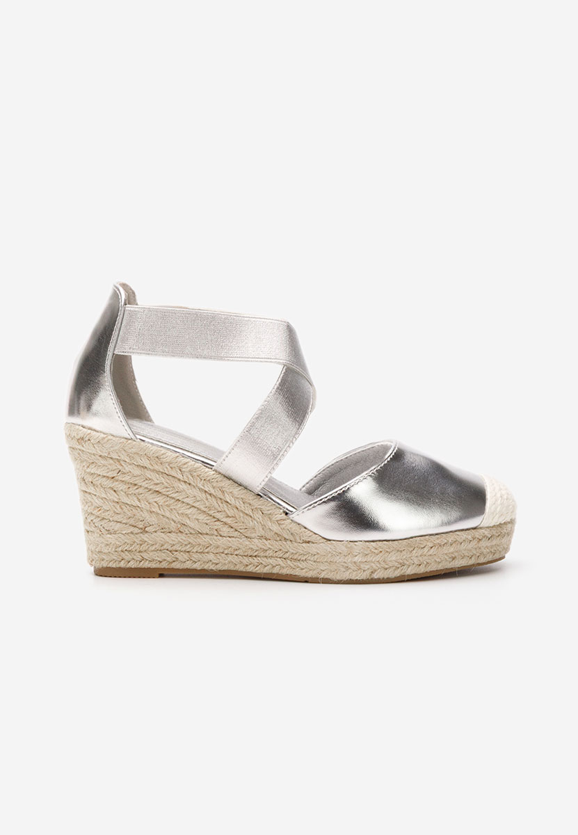 Rosaria ezüst platform szandál