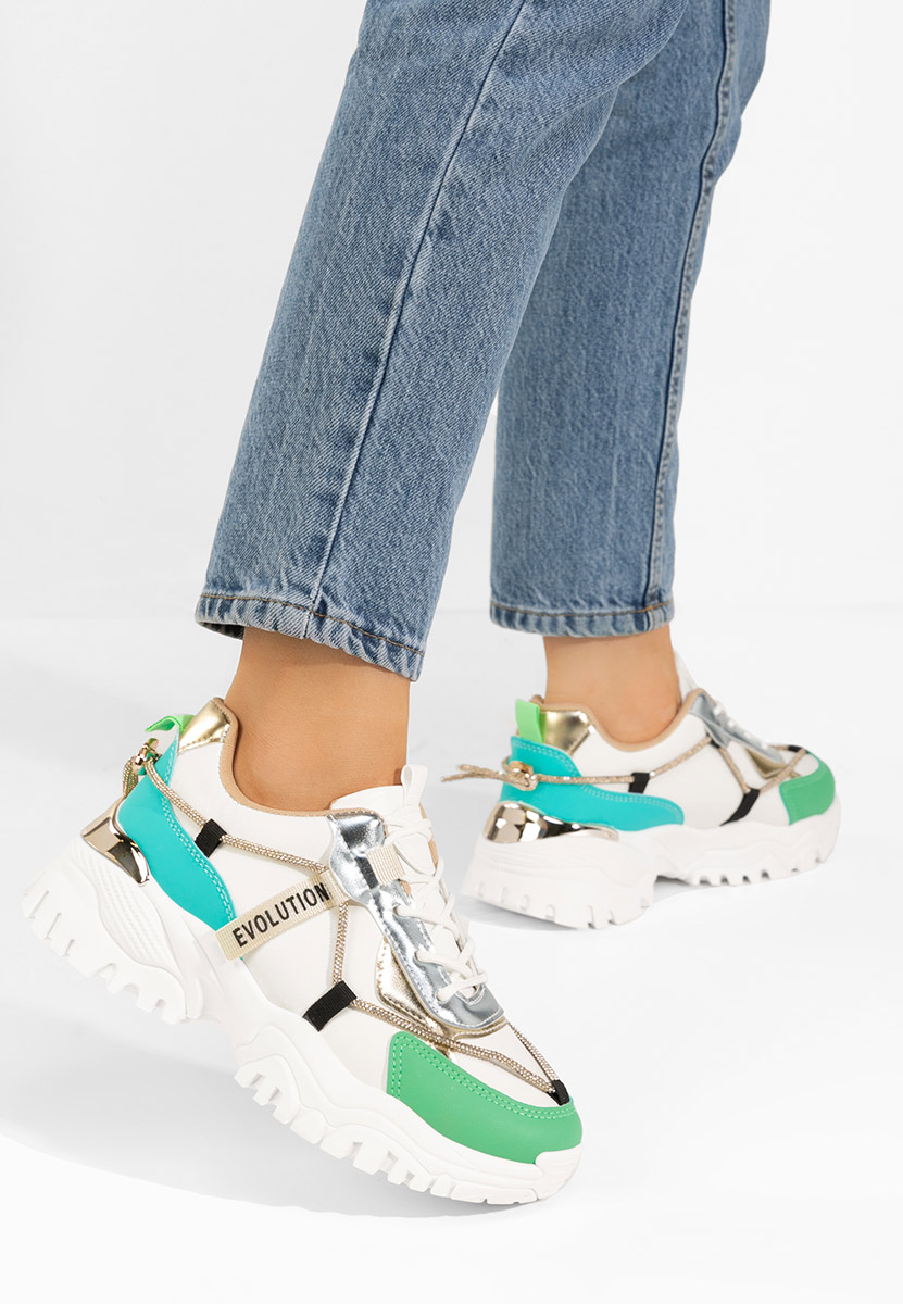 Kristenysa fehér telitalpú platform sneaker