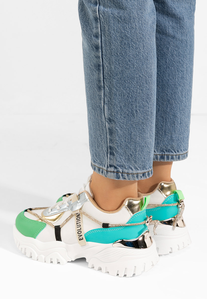 Kristenysa fehér telitalpú platform sneaker
