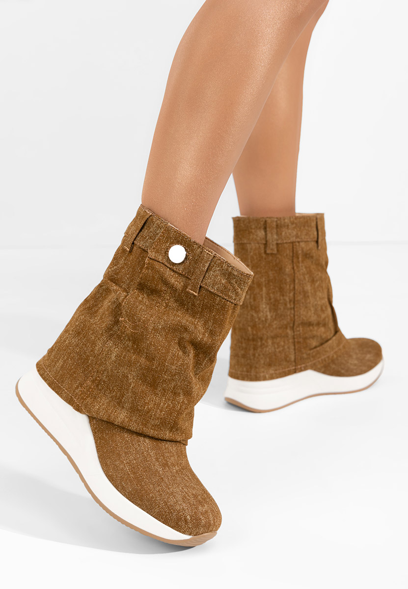 Leanne camel platform bokacsizma