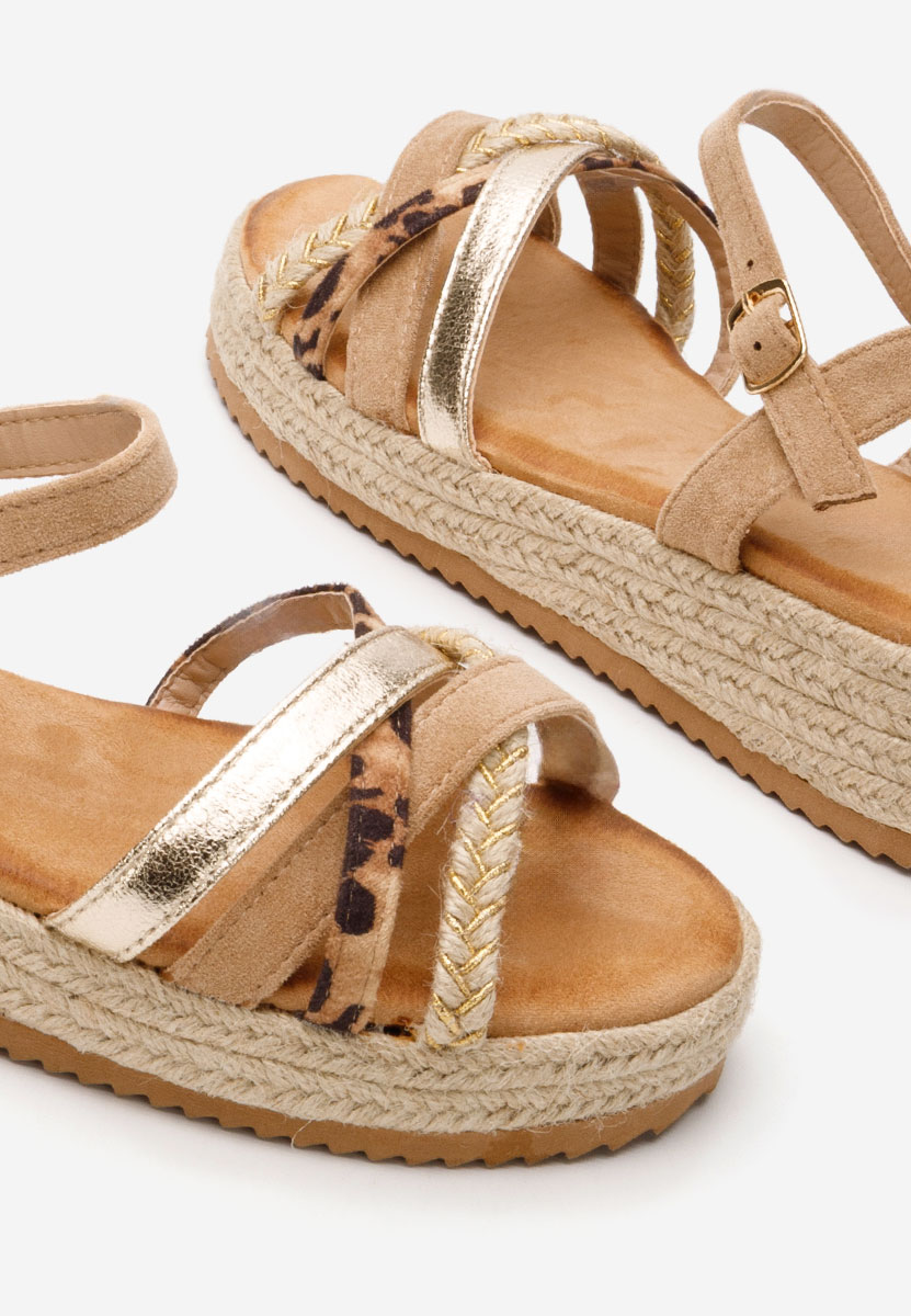 Carmynna khaki platform szandál