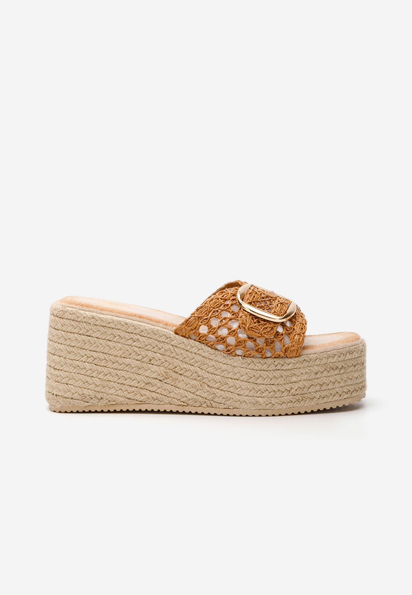Jadora camel telitalpú platform papucs