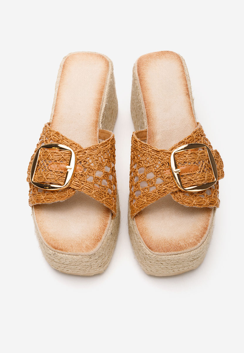 Jadora camel telitalpú platform papucs