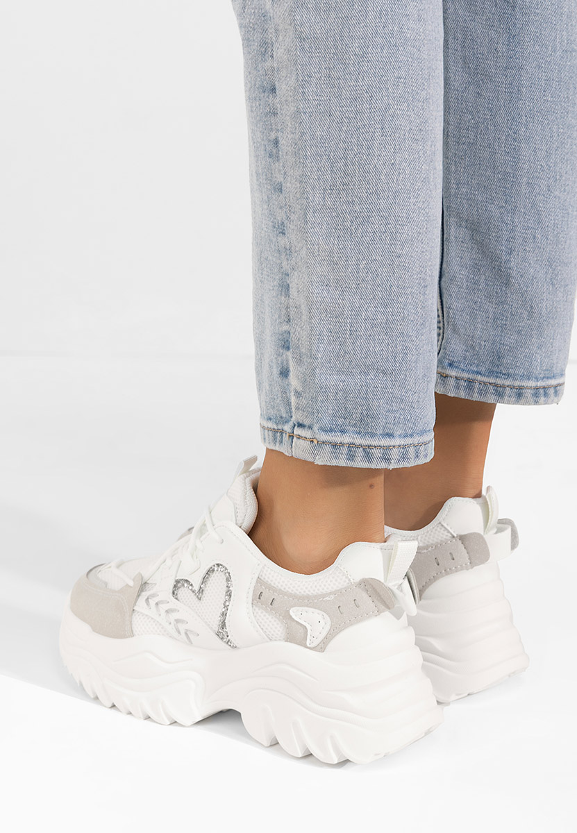 Launa fehér platform sneaker cipő 