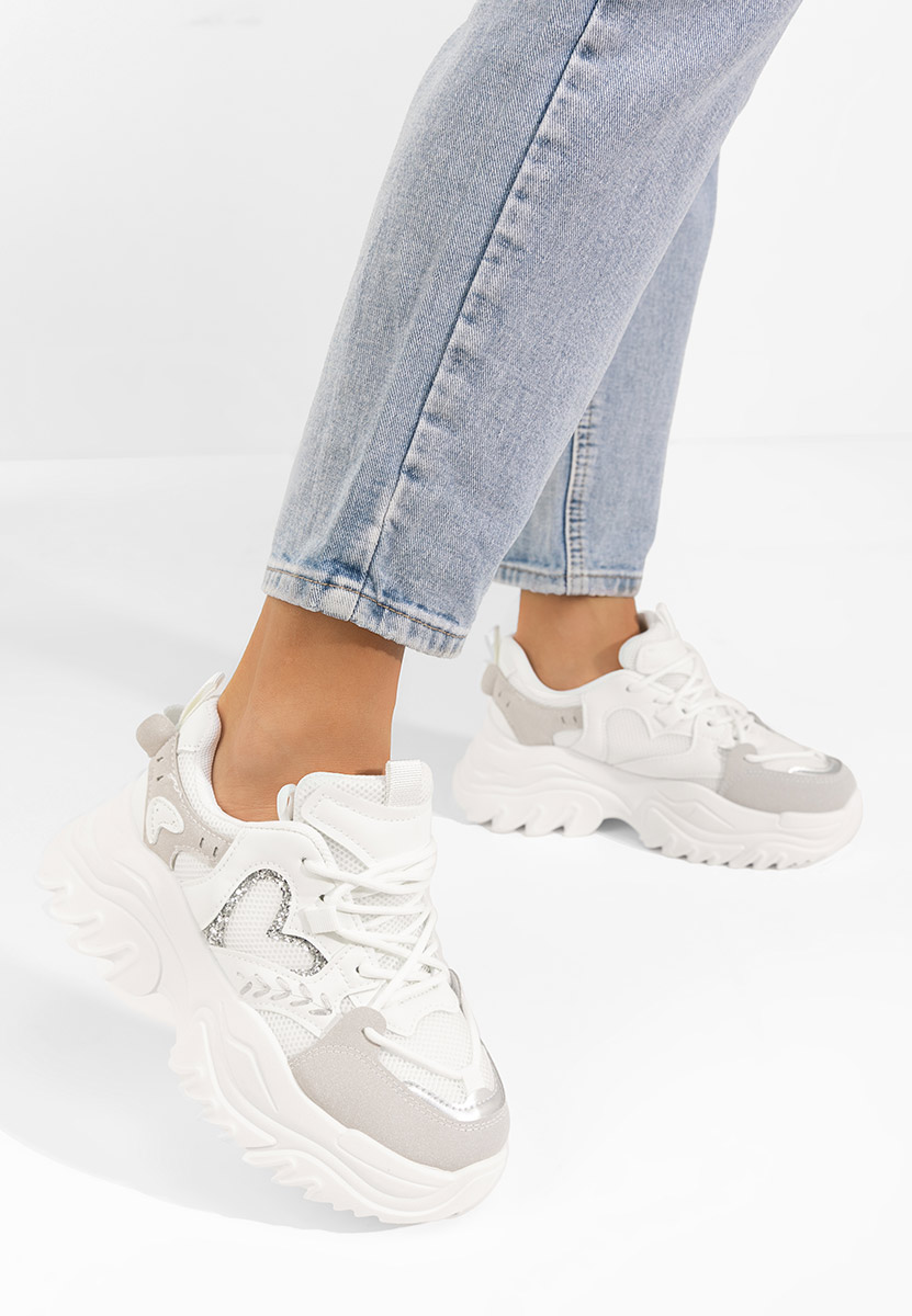 Launa fehér platform sneaker cipő 