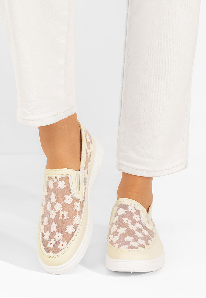 Latyssa bézs fűzős női cipő