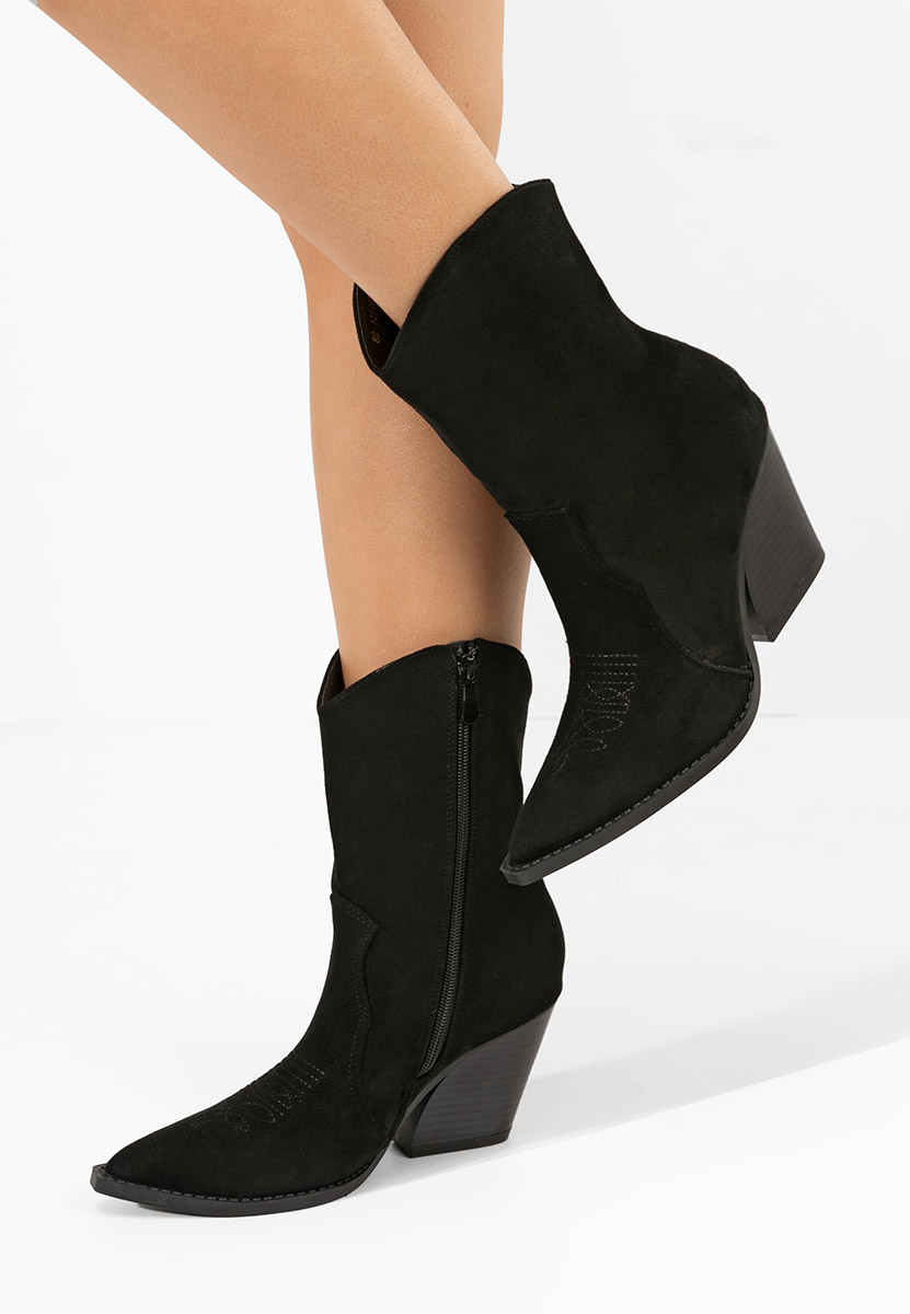 Sarisa fekete cowboy csizma