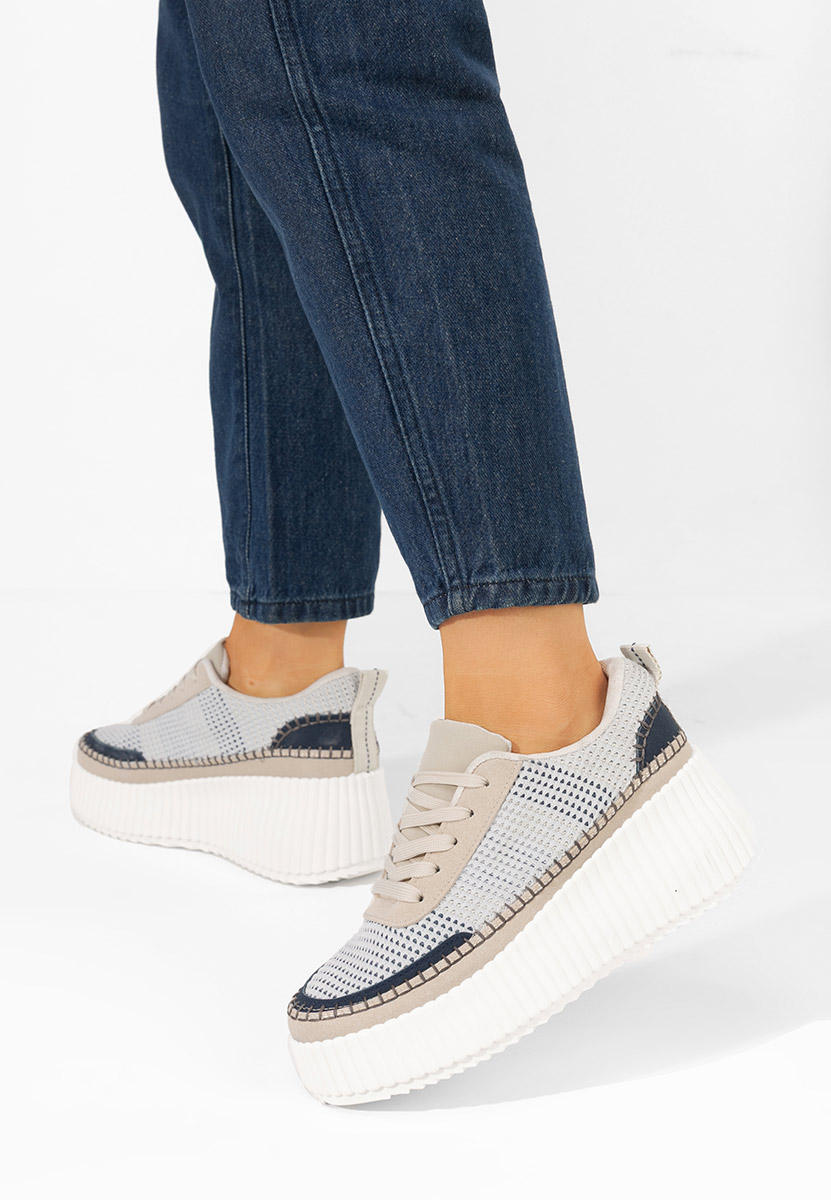 Tamylsa kék telitalpú platform sneaker