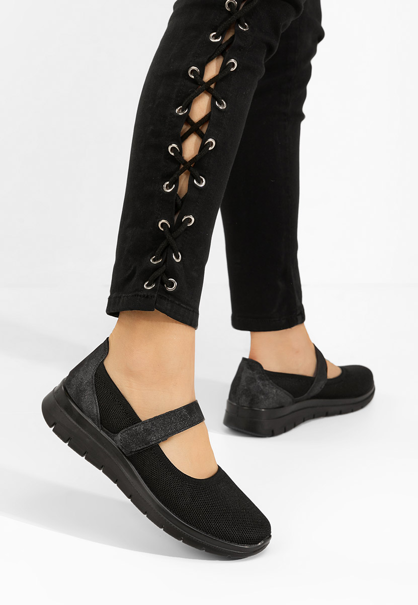 Maila fekete balerina cipő