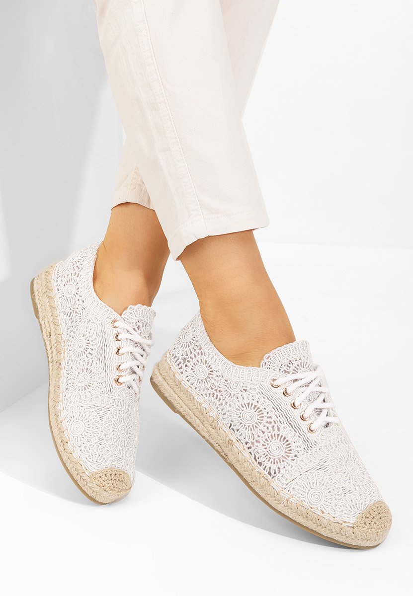Klarysa fehér női espadrilles