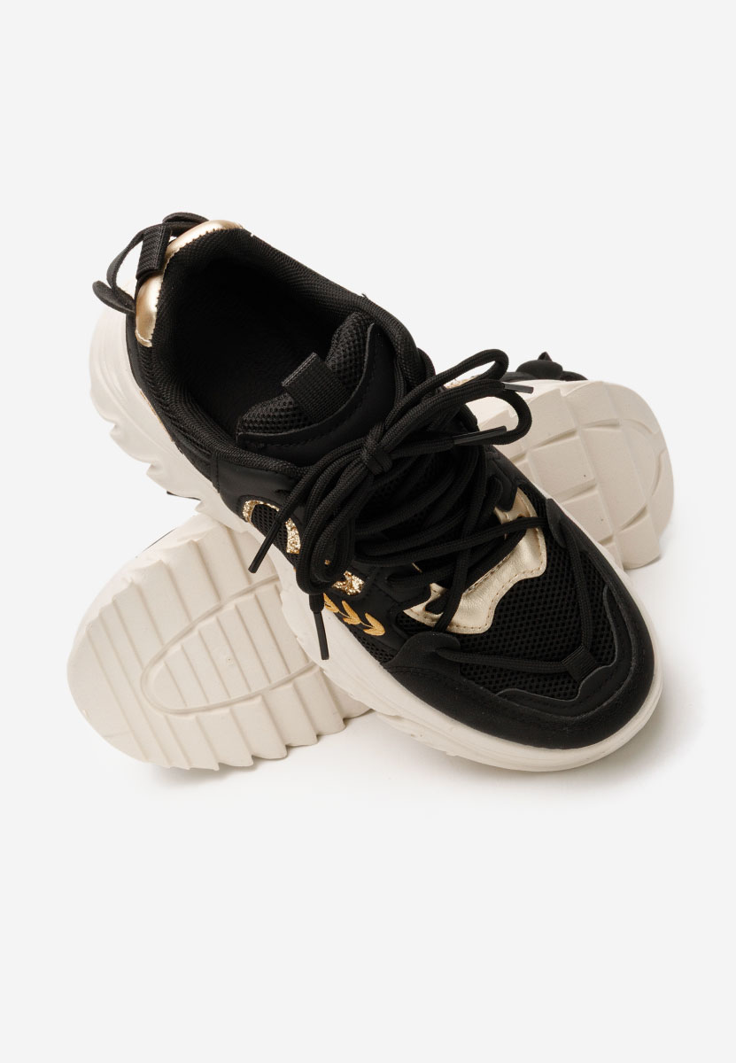 Launa fekete platform sneaker cipő 