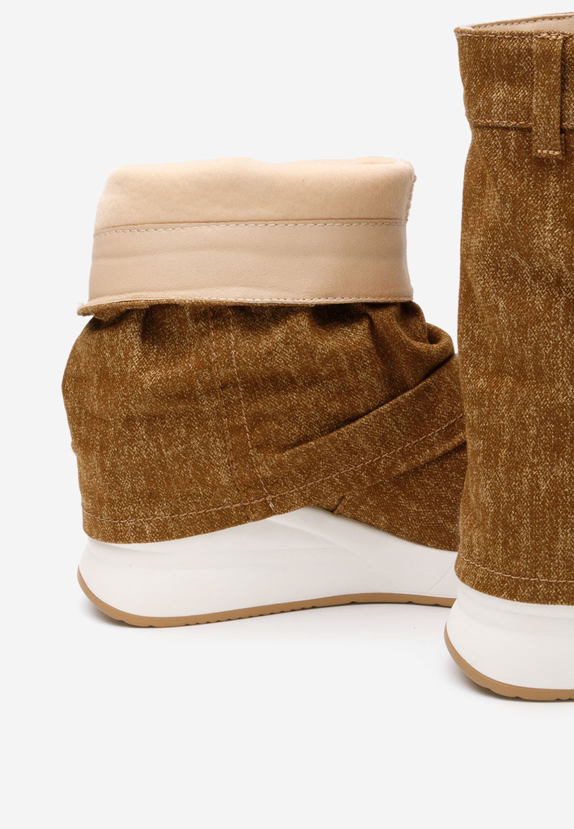 Leanne camel platform bokacsizma