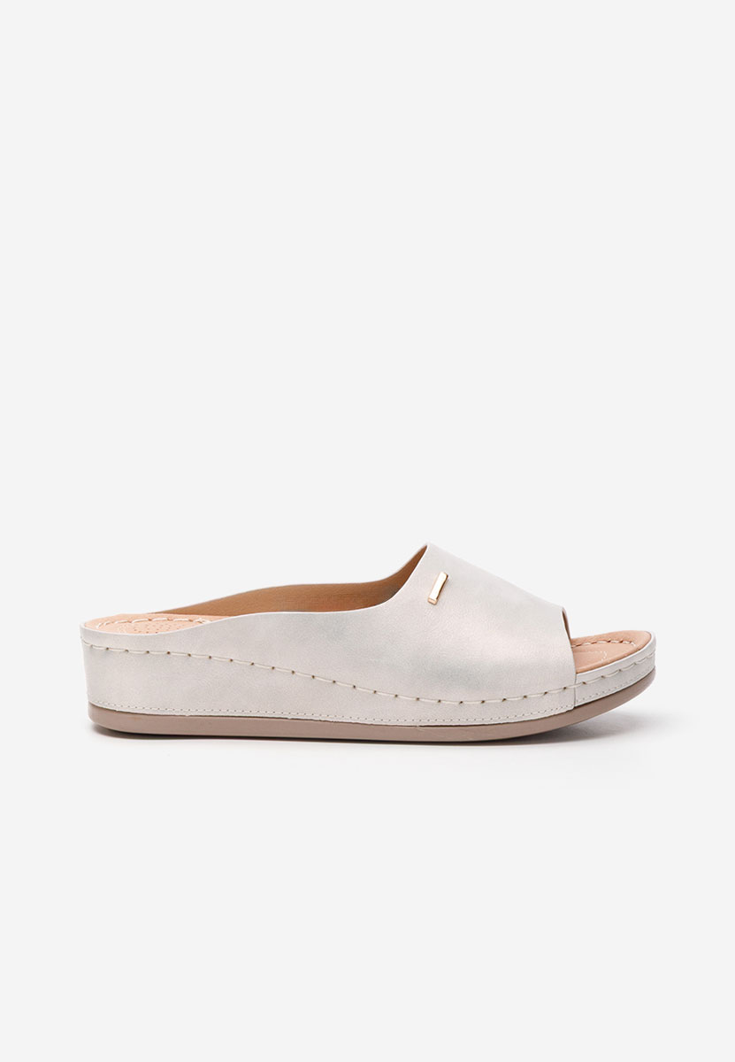 Ronnie ezüst platform papucs