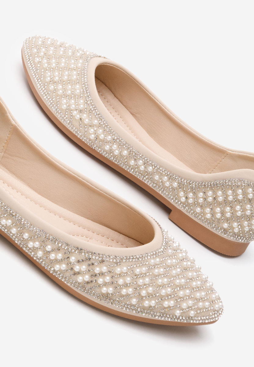 Charity bézs elegáns balerina 