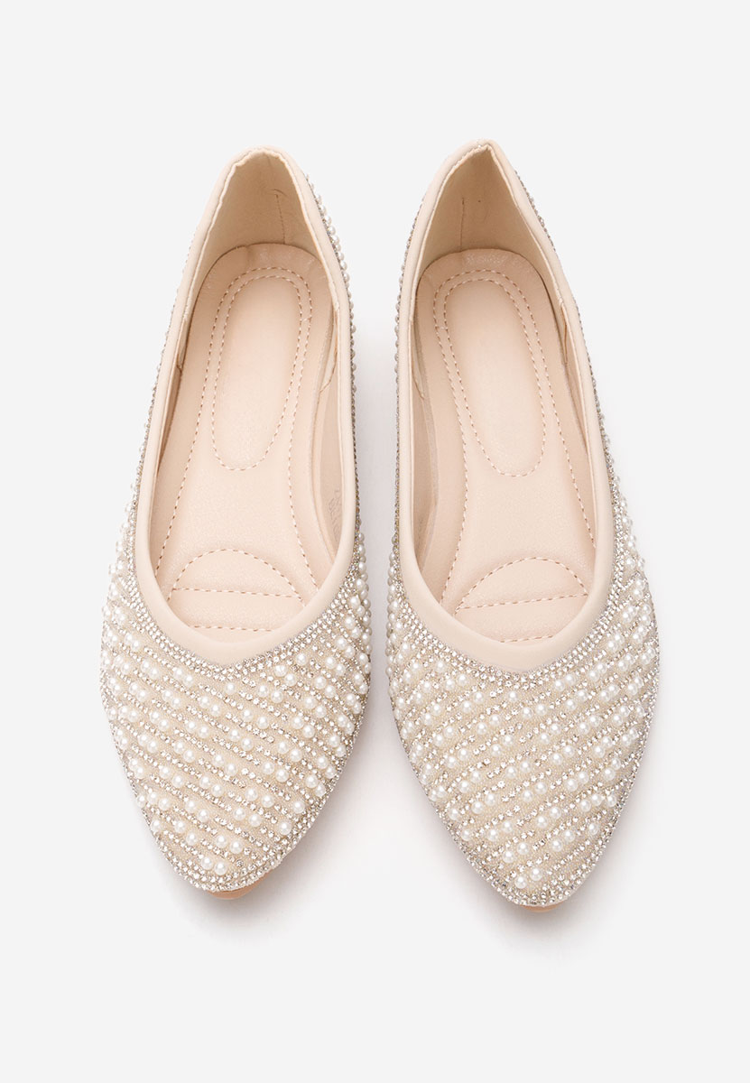 Charity bézs elegáns balerina 