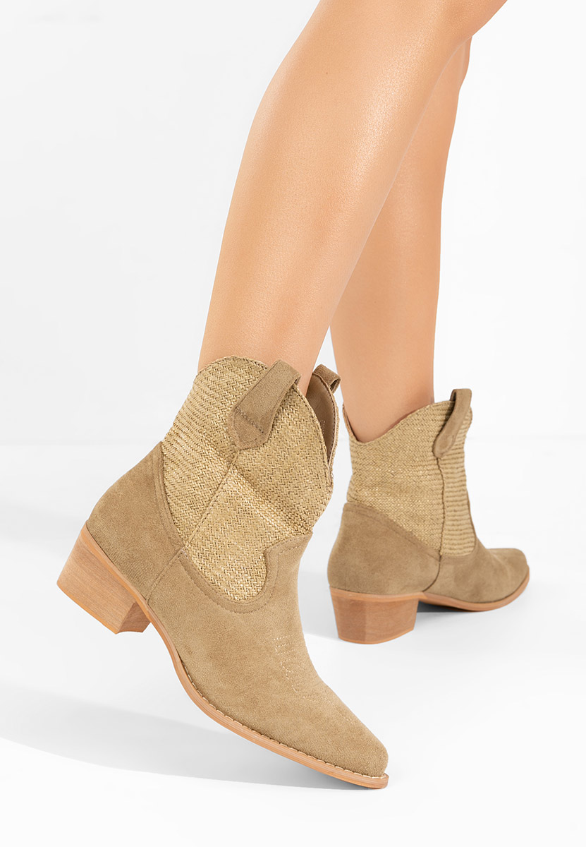 Lusilda khaki cowboy csizma