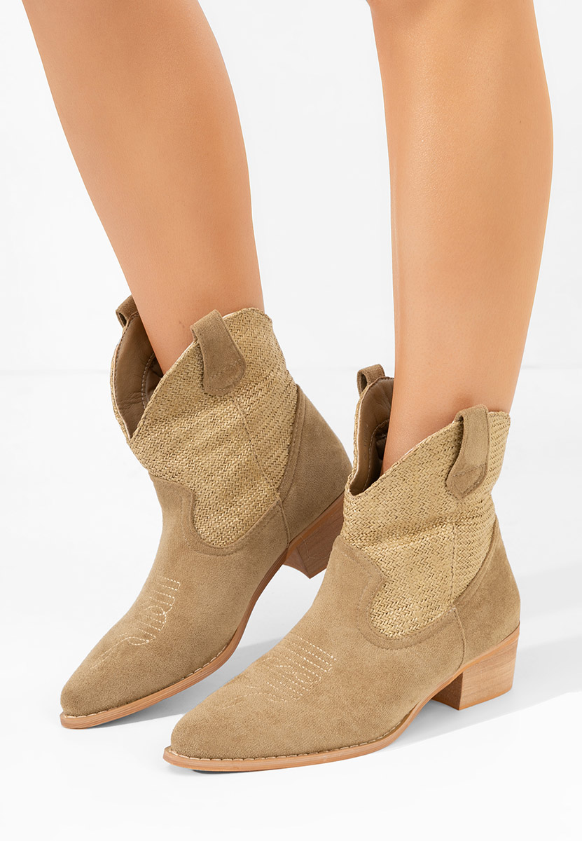 Lusilda khaki cowboy csizma