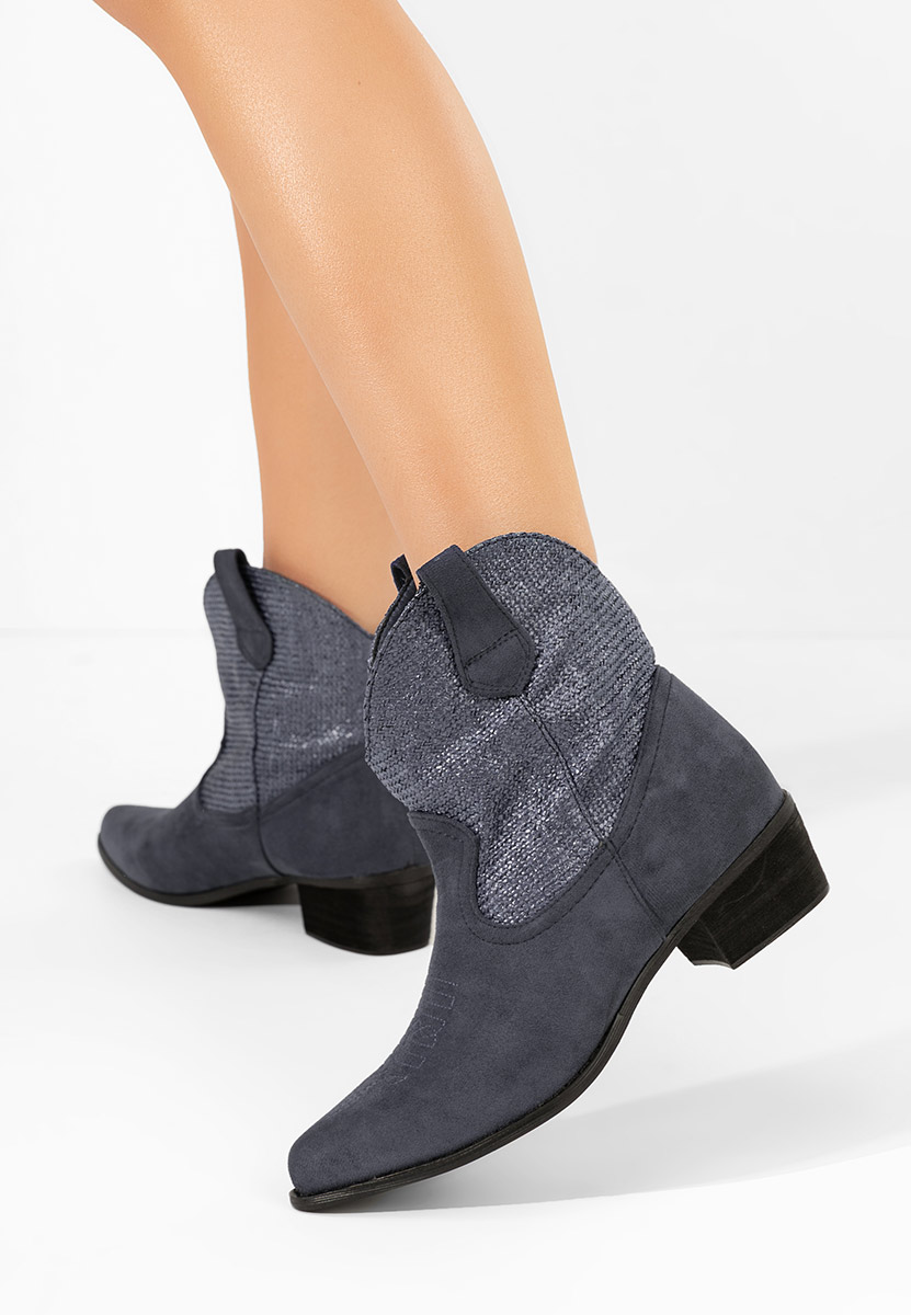 Lusilda tengerészkék cowboy csizma