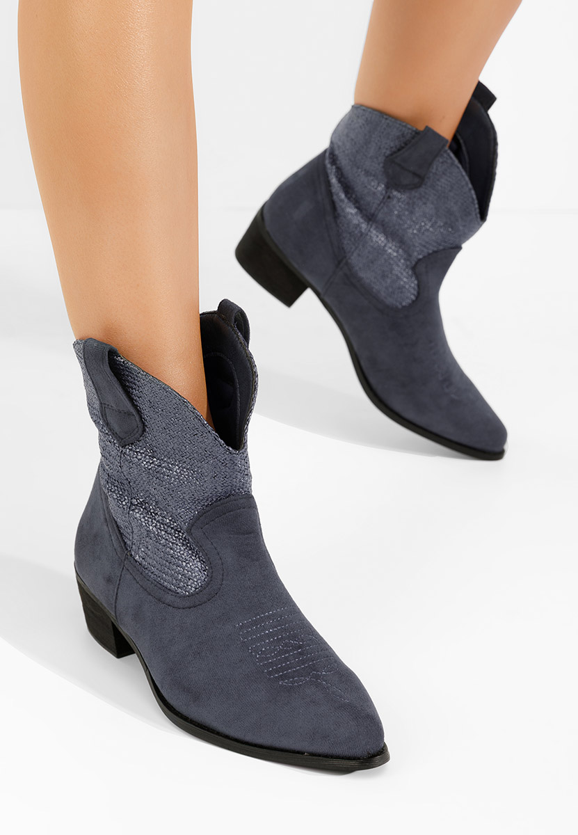 Lusilda tengerészkék cowboy csizma