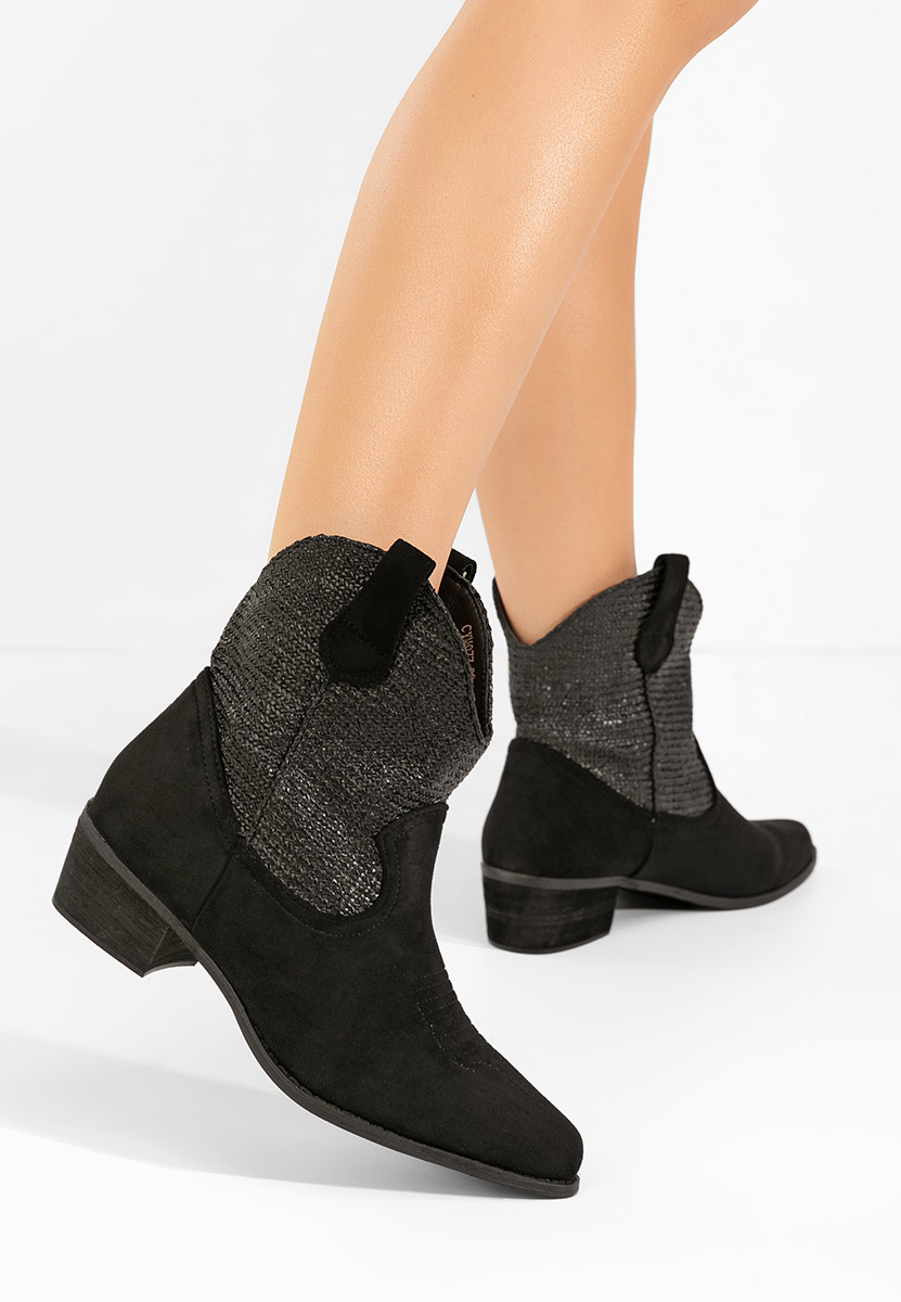 Lusilda fekete cowboy csizma