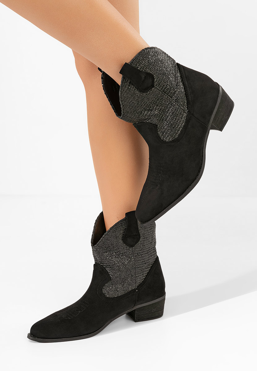 Lusilda fekete cowboy csizma