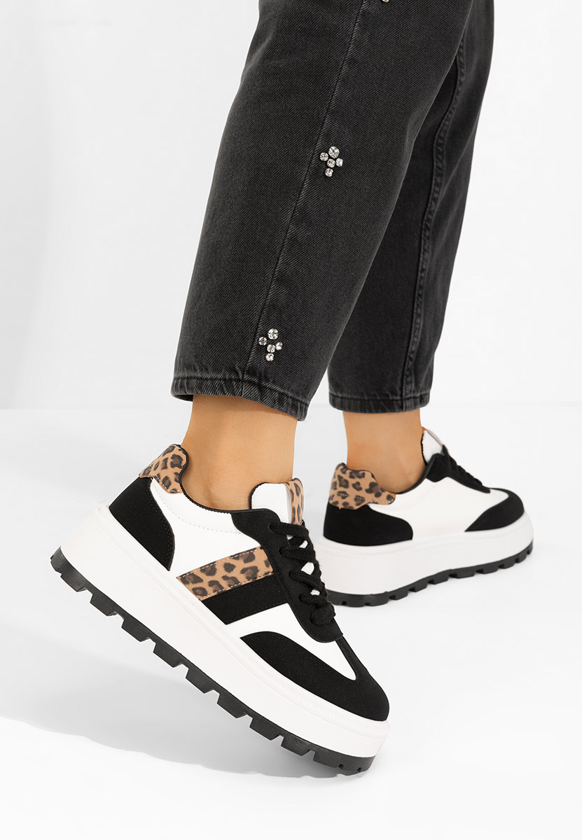 Estephany fekete telitalpú platform sneaker