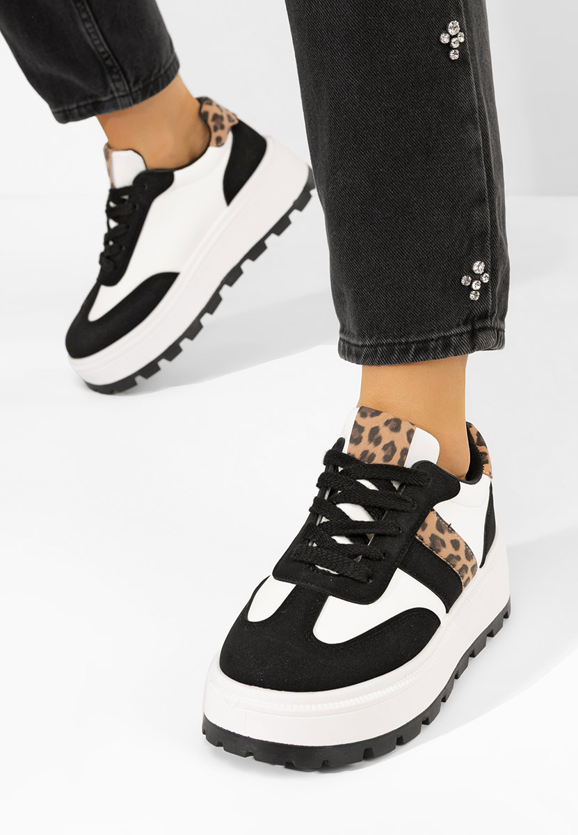 Estephany fekete telitalpú platform sneaker