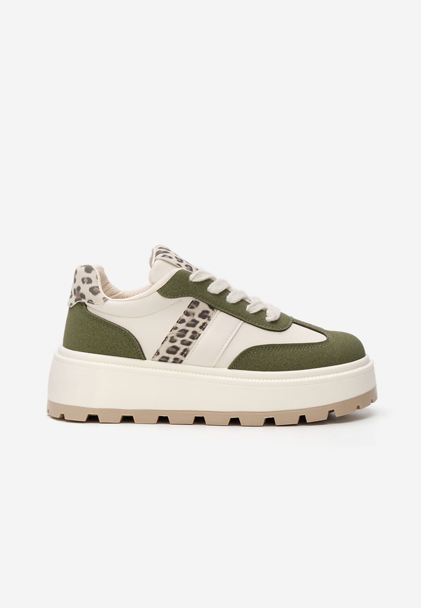 Estephany zöld telitalpú platform sneaker