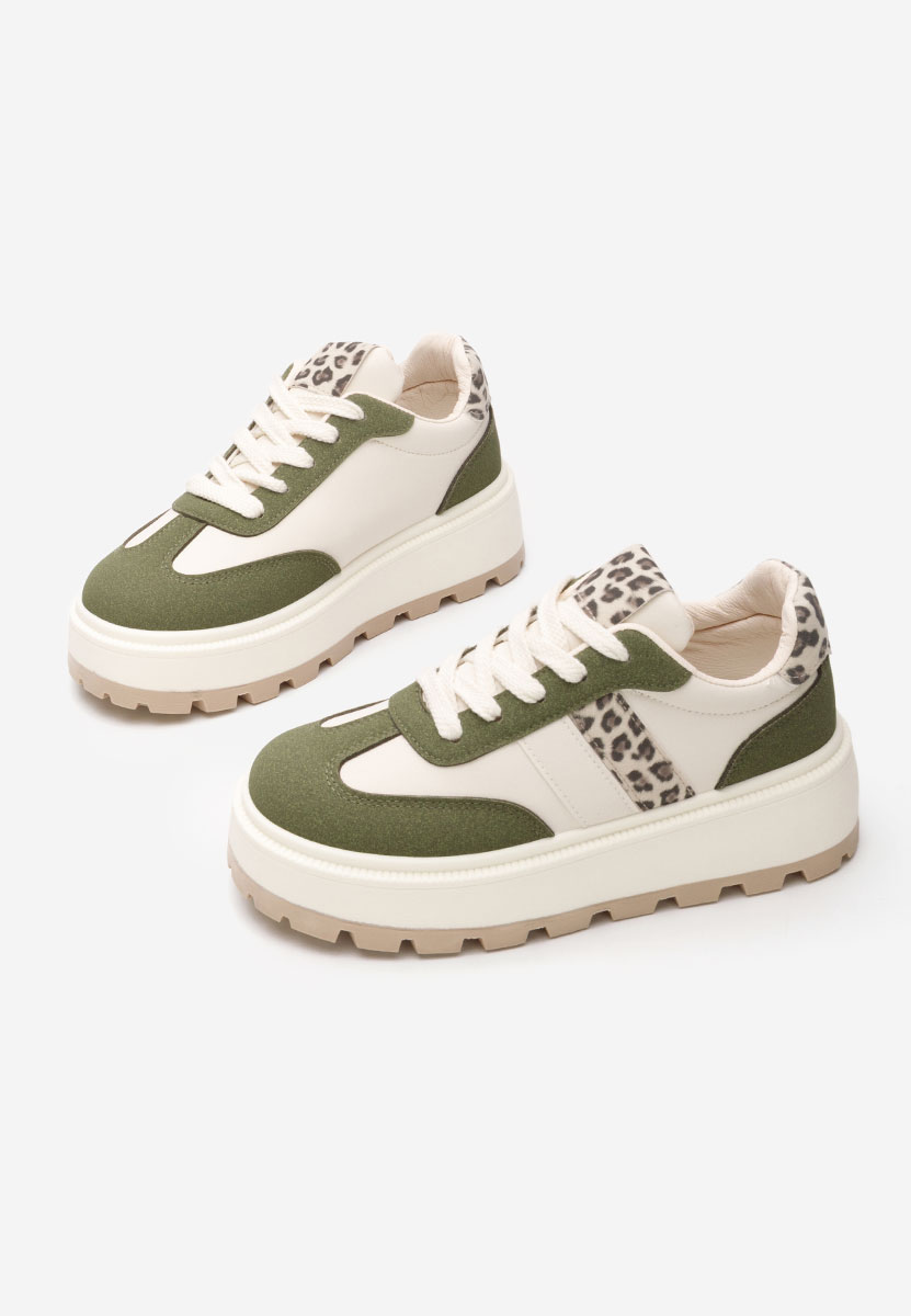 Estephany zöld telitalpú platform sneaker