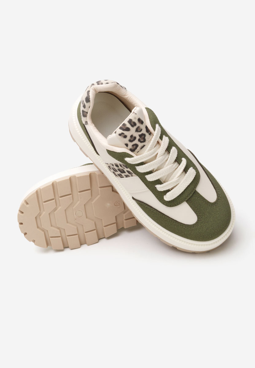 Estephany zöld telitalpú platform sneaker