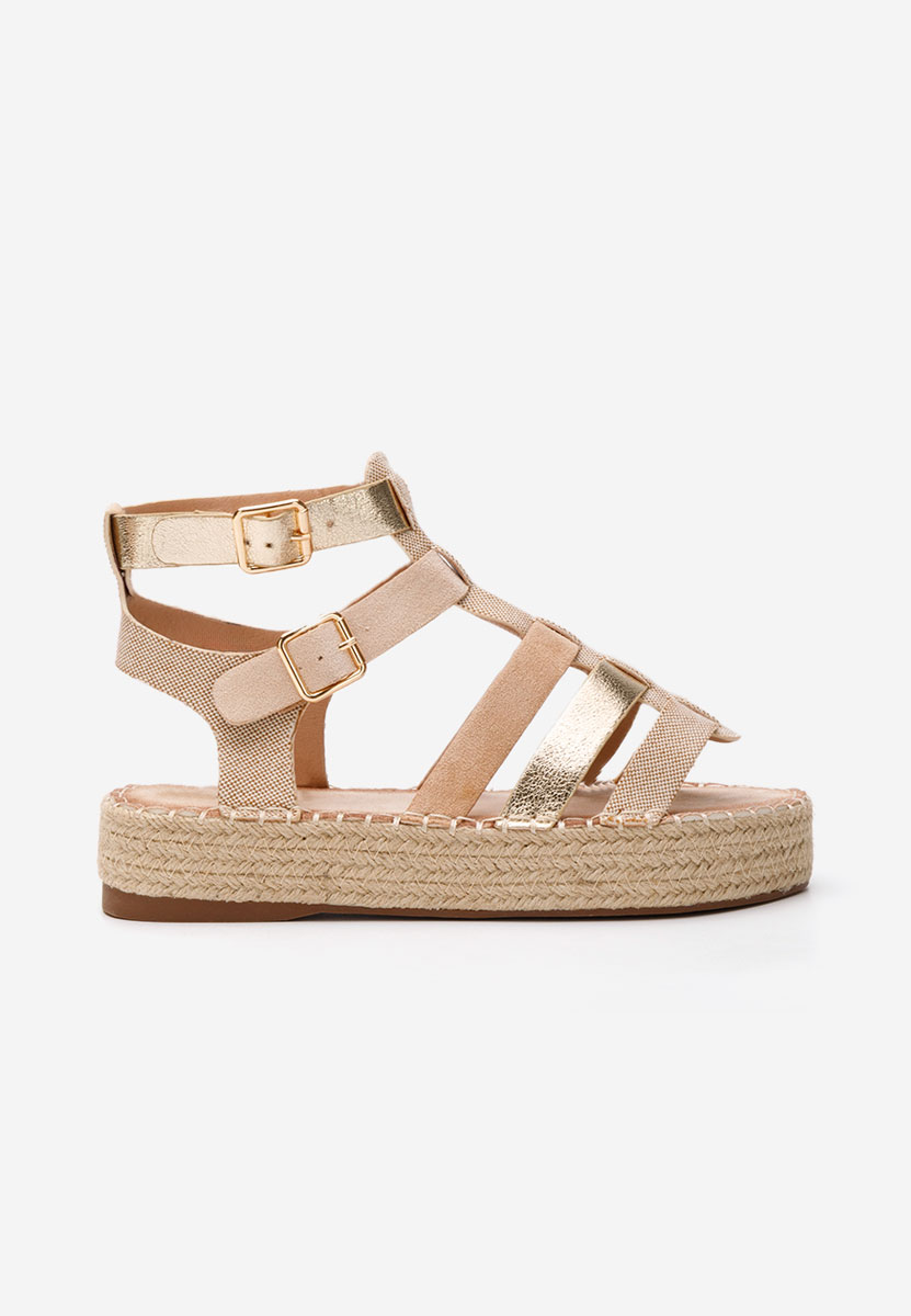 Elimosa khaki platform szandál szandál