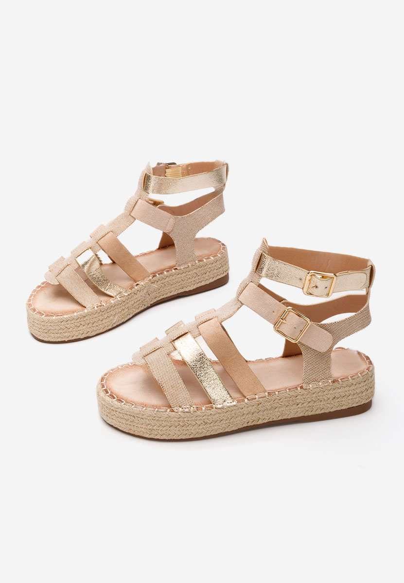 Elimosa khaki platform szandál szandál