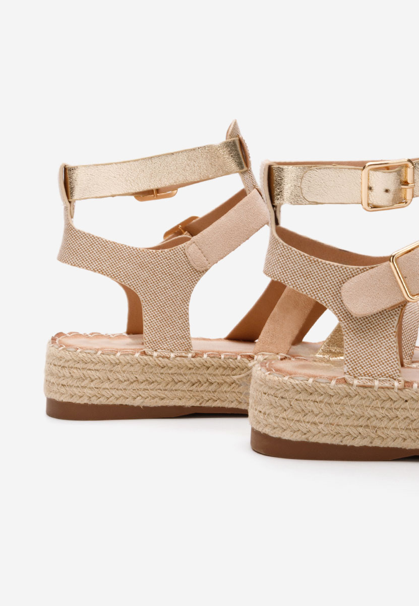 Elimosa khaki platform szandál szandál
