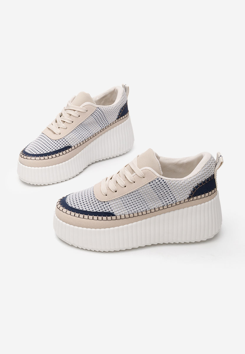 Tamylsa kék telitalpú platform sneaker