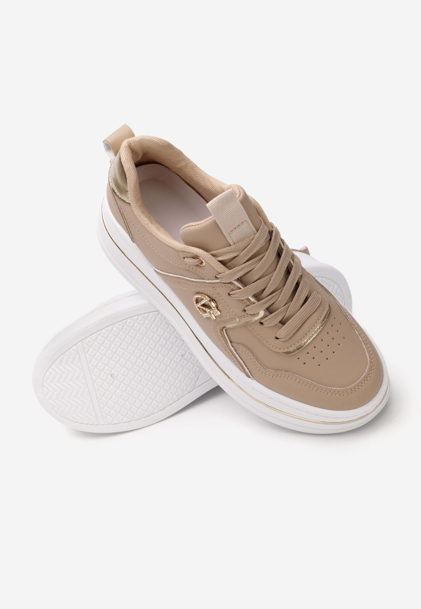 Kitty khaki telitalpú platform sneaker
