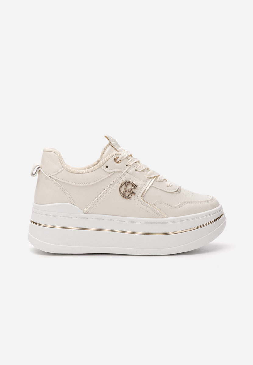 Kitty bézs telitalpú platform sneaker