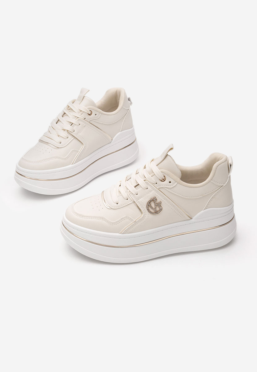Kitty bézs telitalpú platform sneaker
