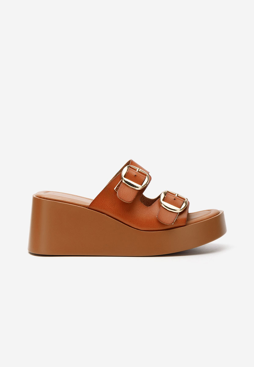 Petricia camel telitalpú platform papucs