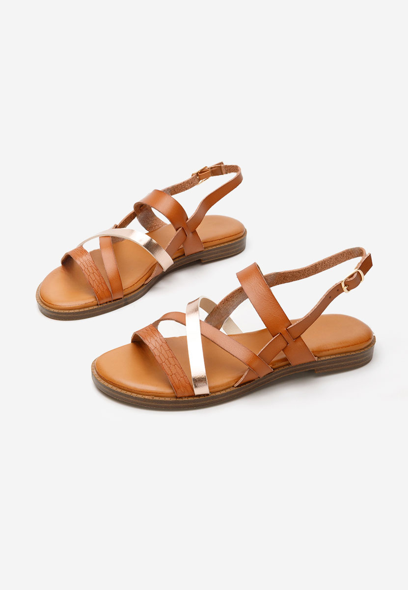 Zilky camel lapos talpú szandál