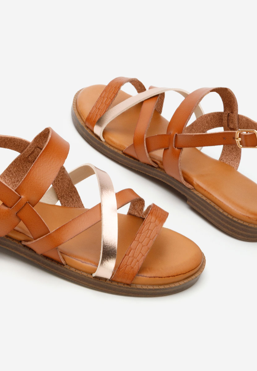 Zilky camel lapos talpú szandál