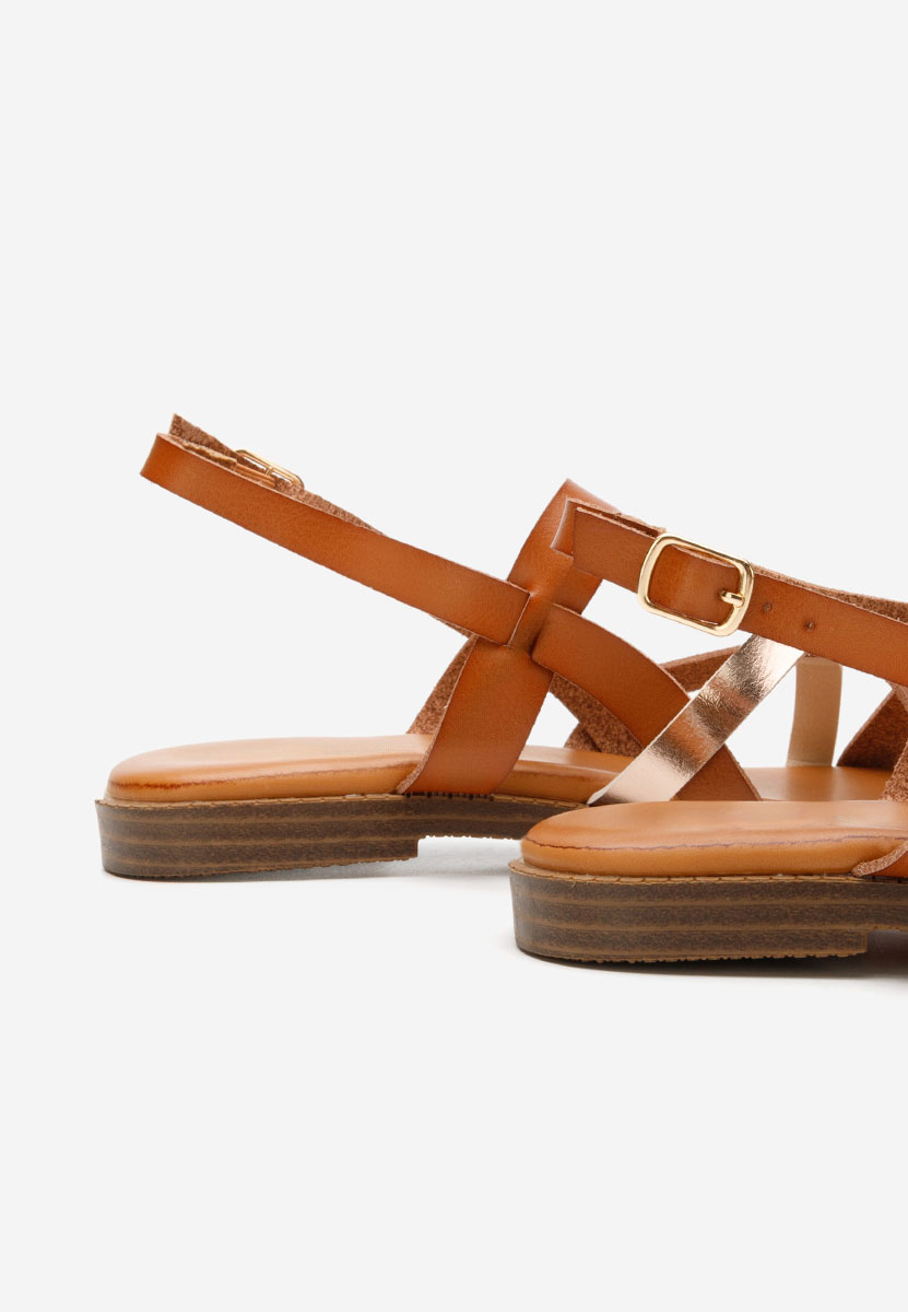 Zilky camel lapos talpú szandál