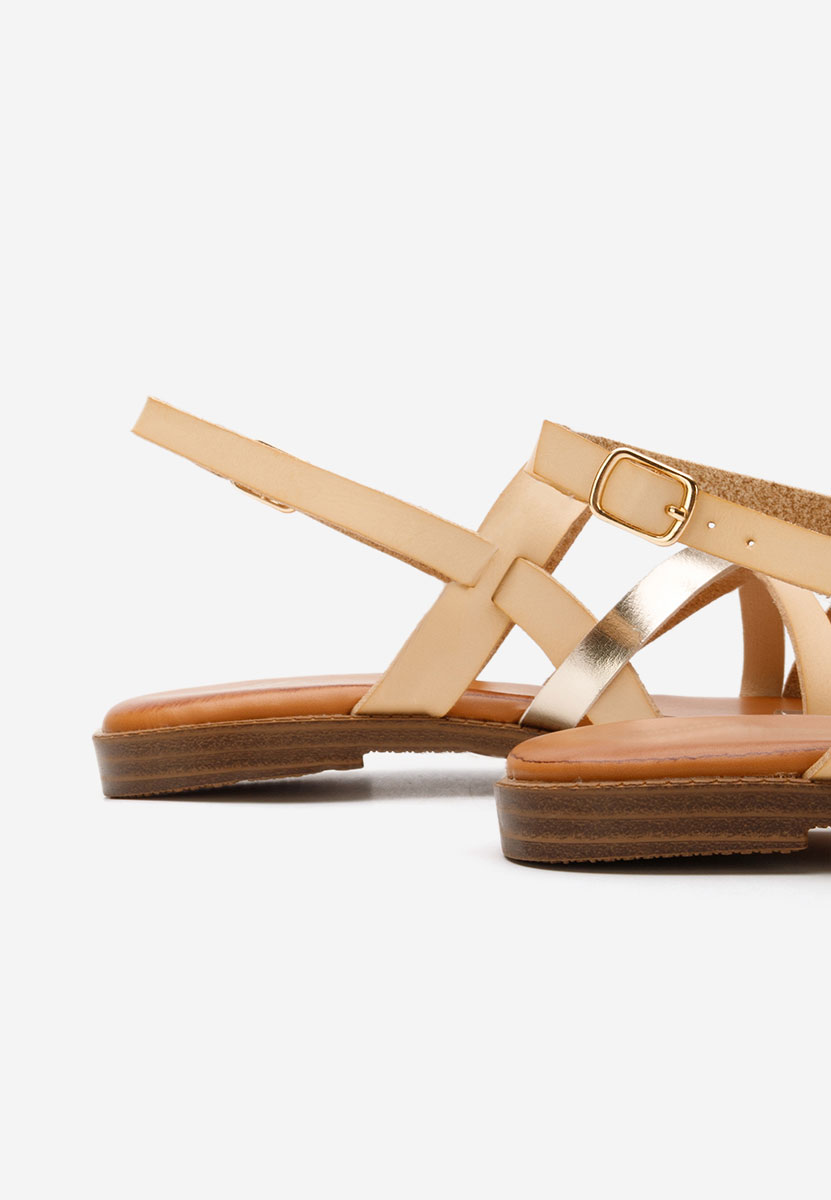 Zilky bézs lapos talpú szandál