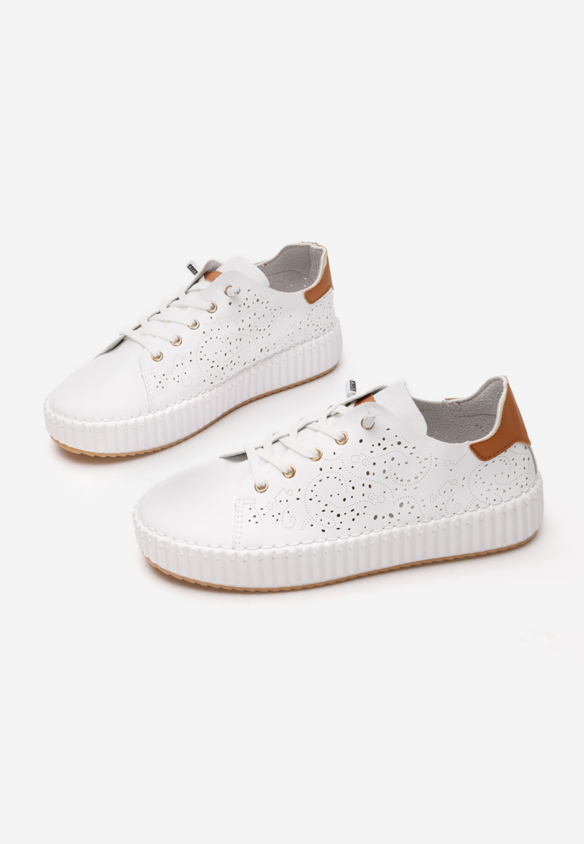 Niabi fehér platform sneaker cipő 