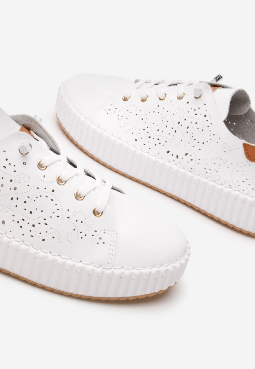 Niabi fehér platform sneaker cipő 