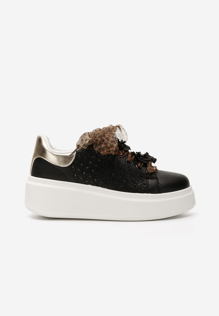Lera fekete telitalpú platform sneaker