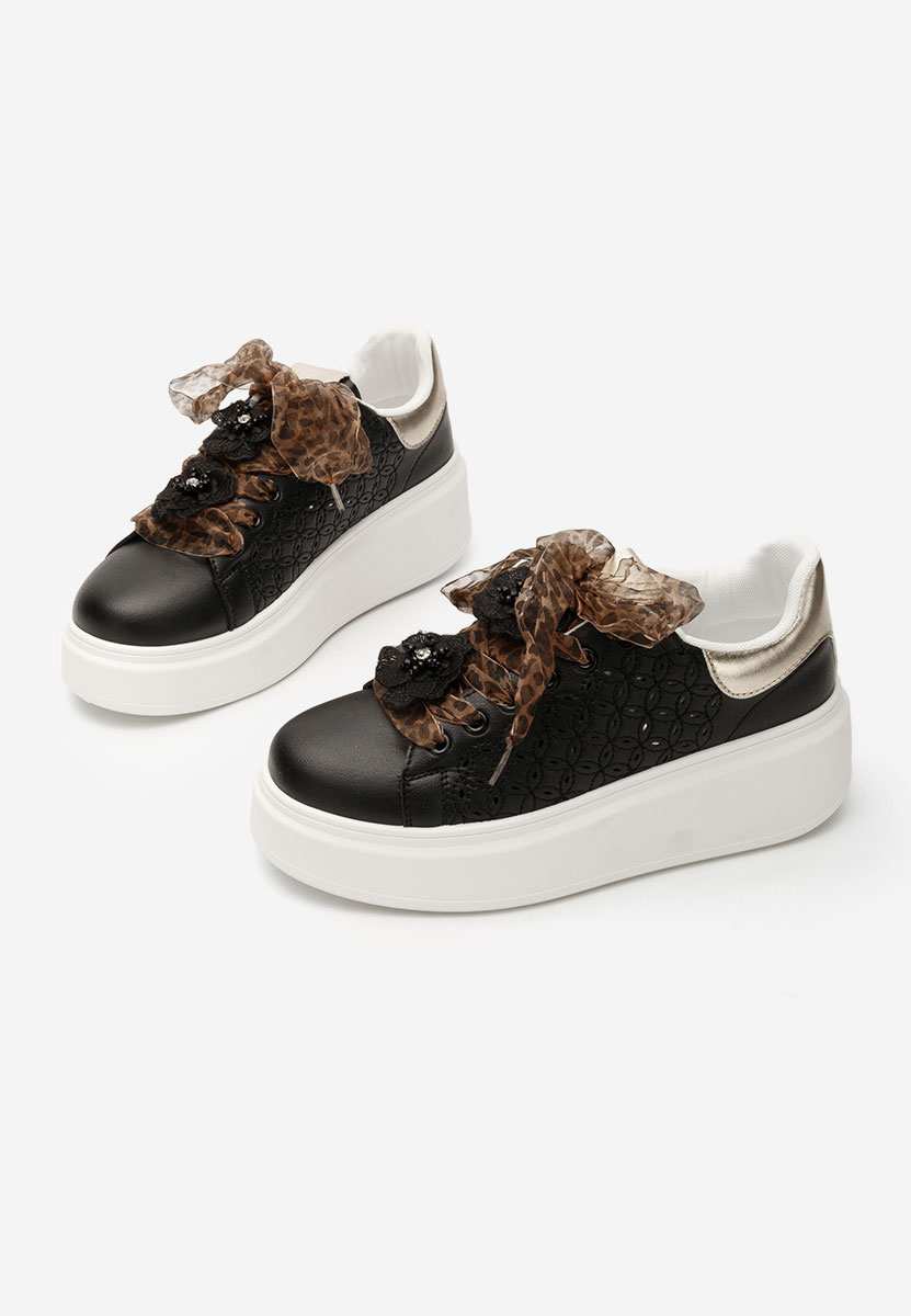 Lera fekete telitalpú platform sneaker